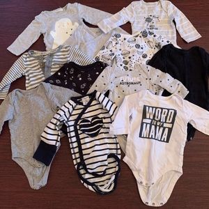 Assortment of Baby Boy 0-3M Onesies